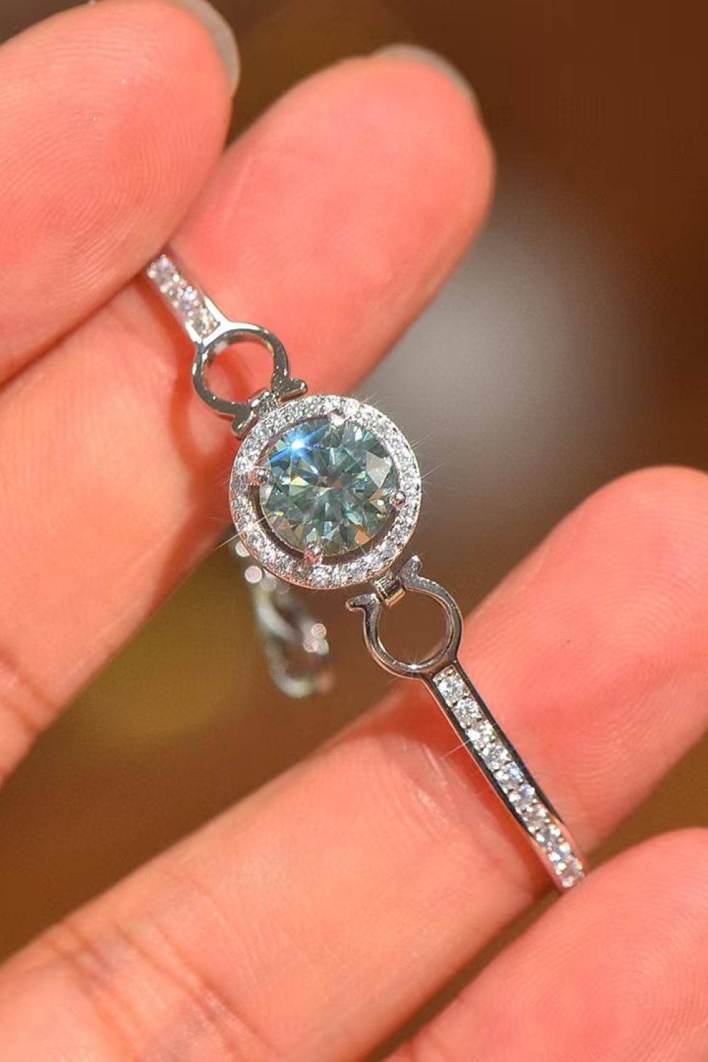 2 Carat Moissanite Platinum-Plated Bracelet - Tredona LLC