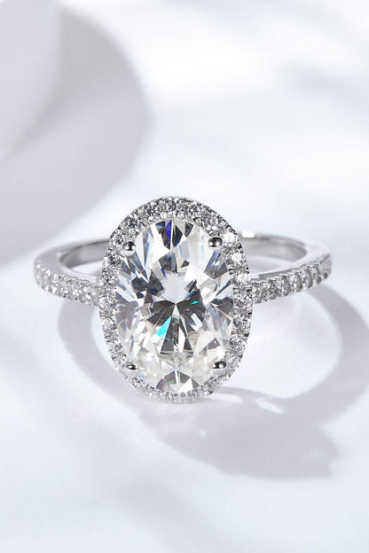 4.5 Carat Moissanite Halo Ring - Tredona LLC