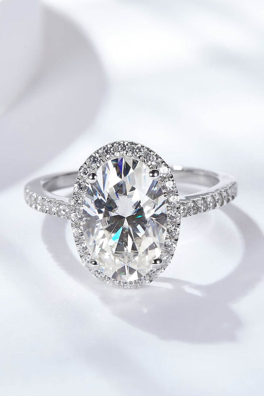 4.5 Carat Moissanite Halo Ring - Tredona LLC