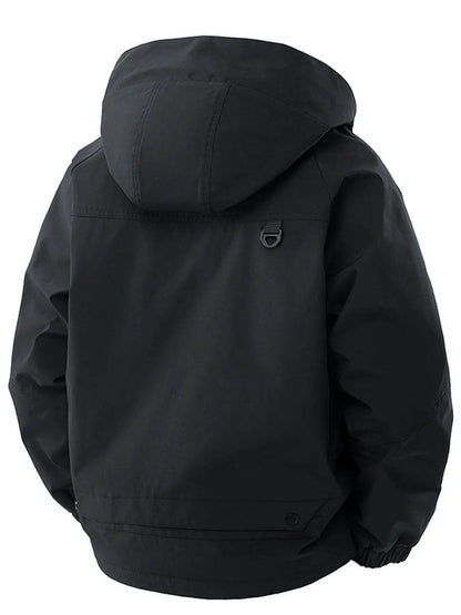 Men's Full Size Zip Up Long Sleeve Hooded Jacket Plus Size - Tredona LLC