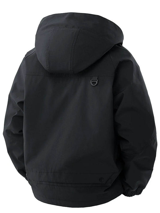 Men's Full Size Zip Up Long Sleeve Hooded Jacket Plus Size - Tredona LLC