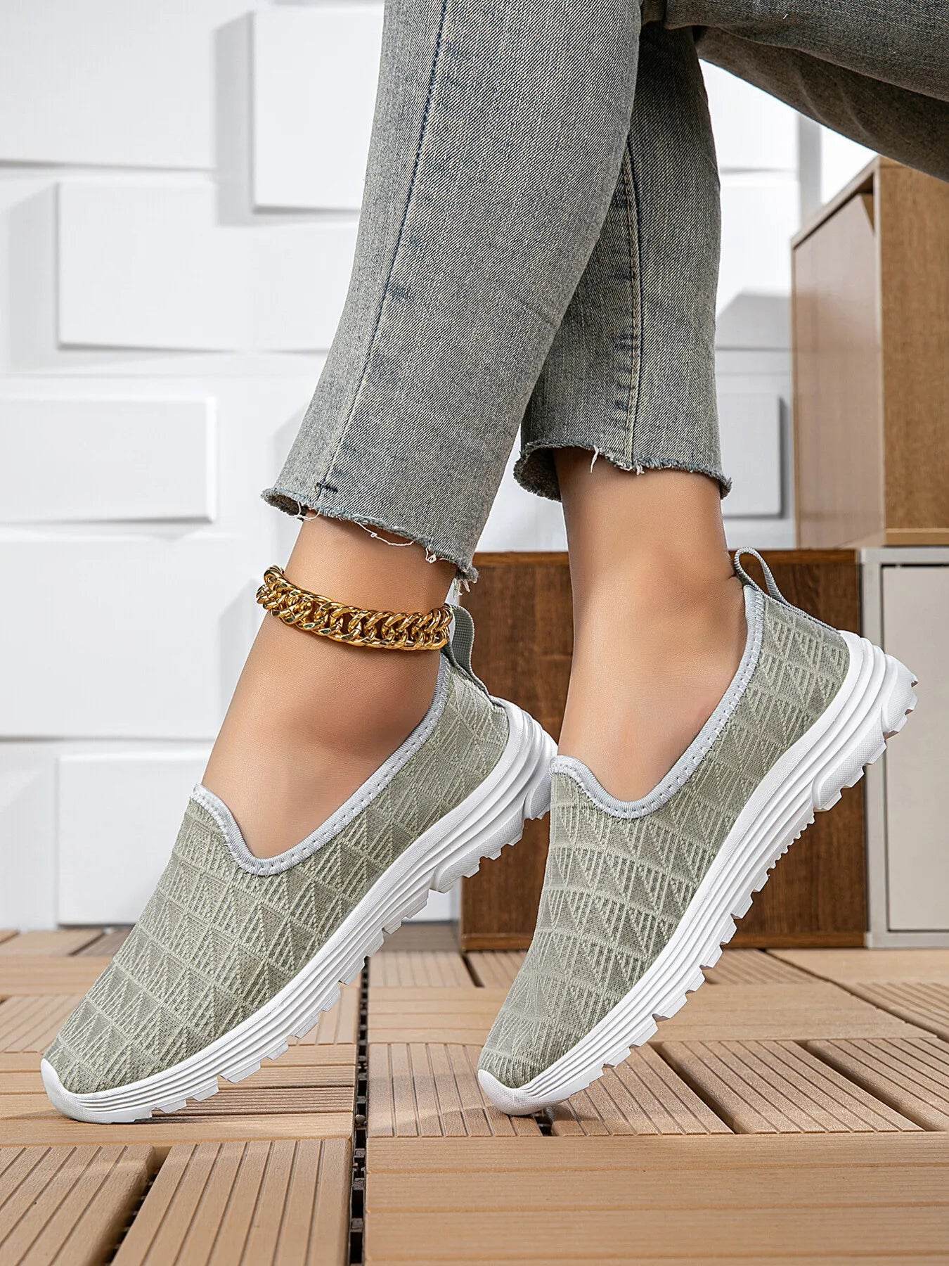 Breathable Mesh Slip-On Sneakers - Tredona LLC