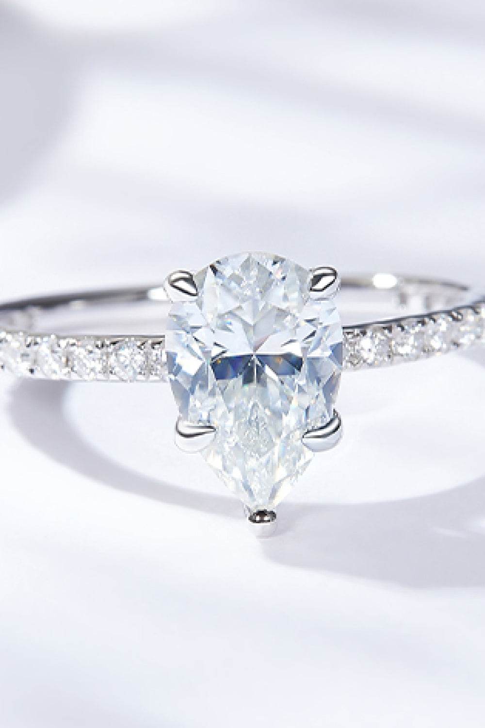 1.8 Carat Moissanite Side Stone Ring - Tredona LLC