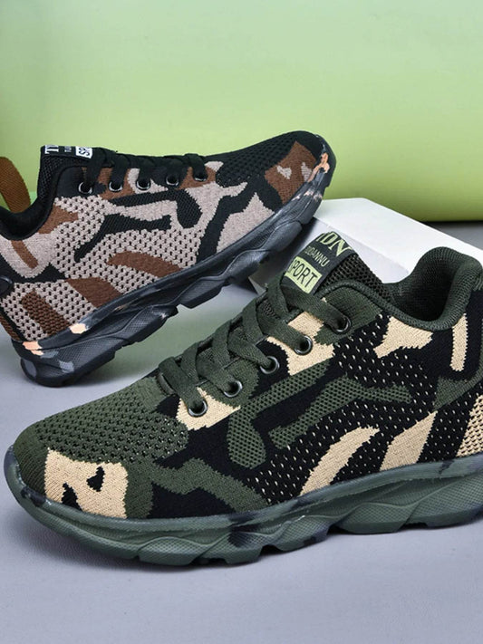 Camouflage Mesh Athletic Sneakers - Tredona LLC