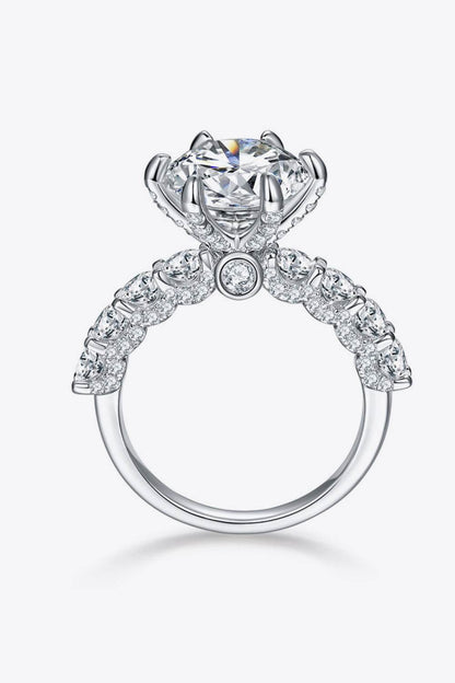 5 Carat Moissanite Side Stone Ring - Tredona LLC