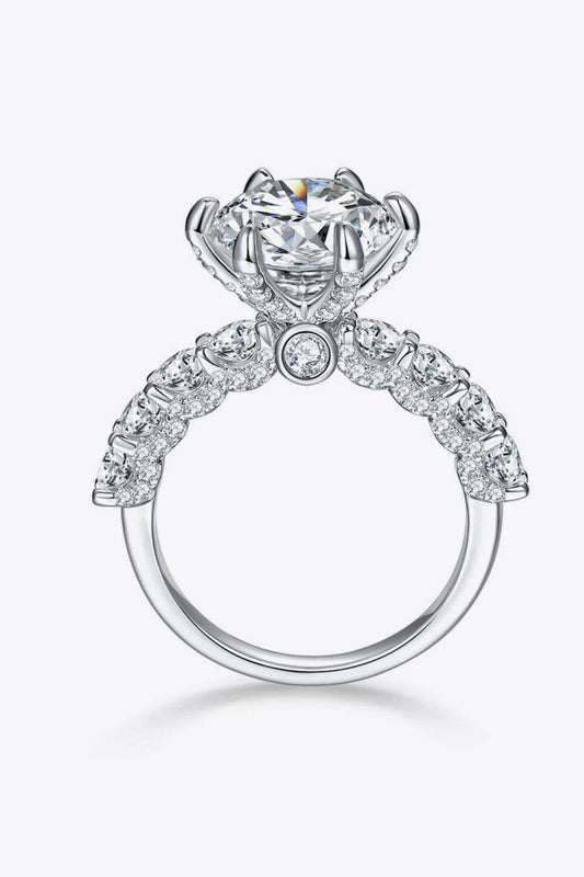5 Carat Moissanite Side Stone Ring - Tredona LLC