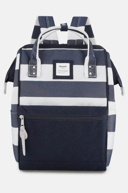 Himawari Striped Waterproof Nylon Backpack Bag with Side Pockets - Tredona LLC