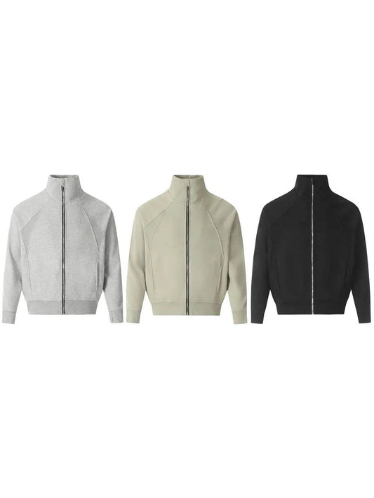Men's Zip Up Stand Collar Jacket - Tredona LLC