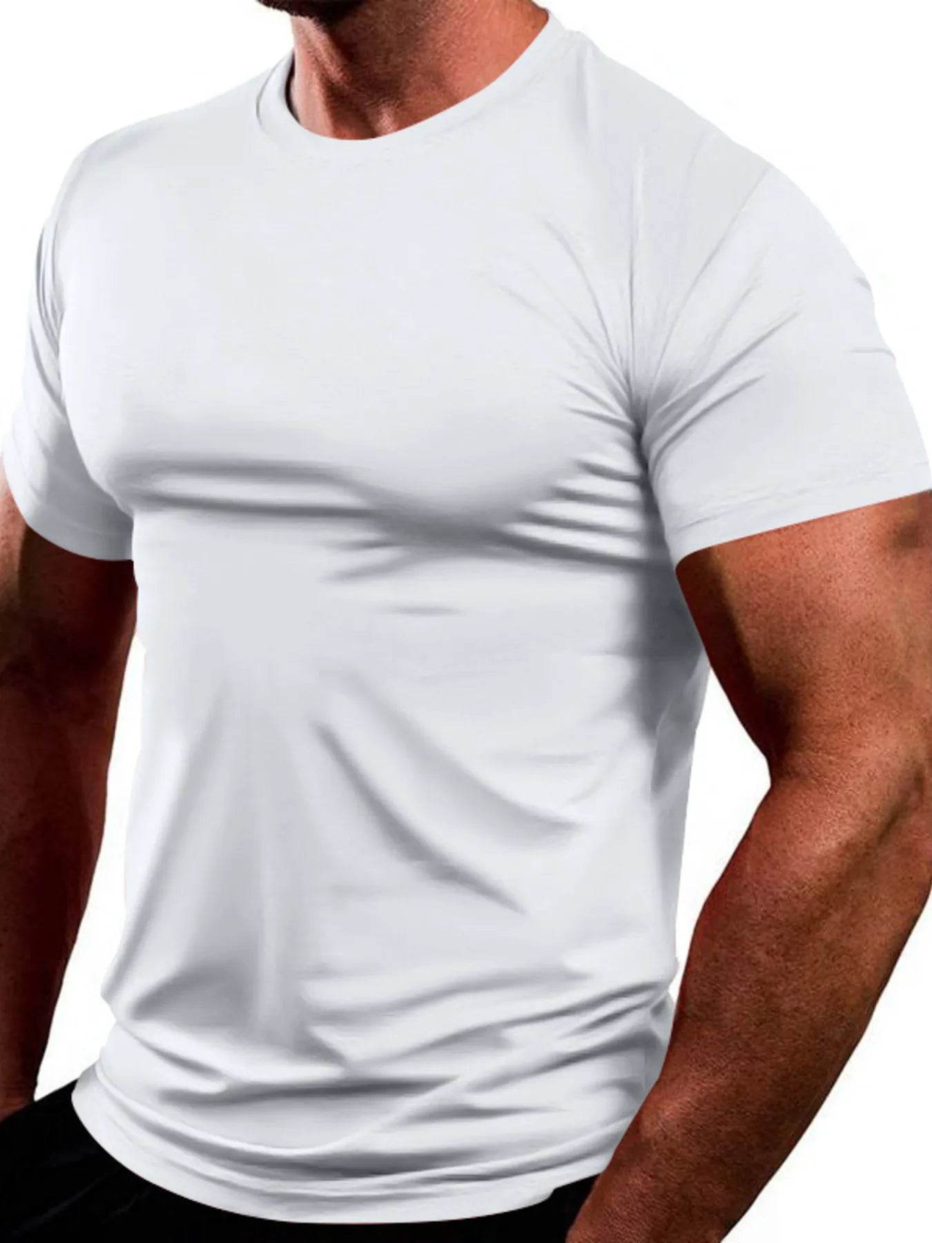 Men's Full Size Round Neck Short Sleeve T-Shirt Plus Size - Tredona LLC