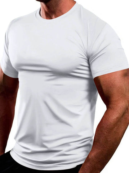 Men's Full Size Round Neck Short Sleeve T-Shirt Plus Size - Tredona LLC