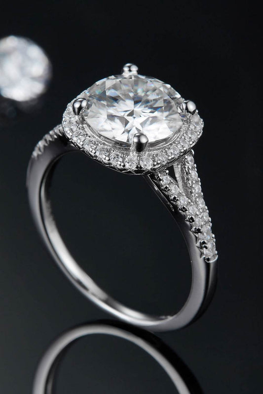 3 Carat Moissanite Halo Ring - Tredona LLC