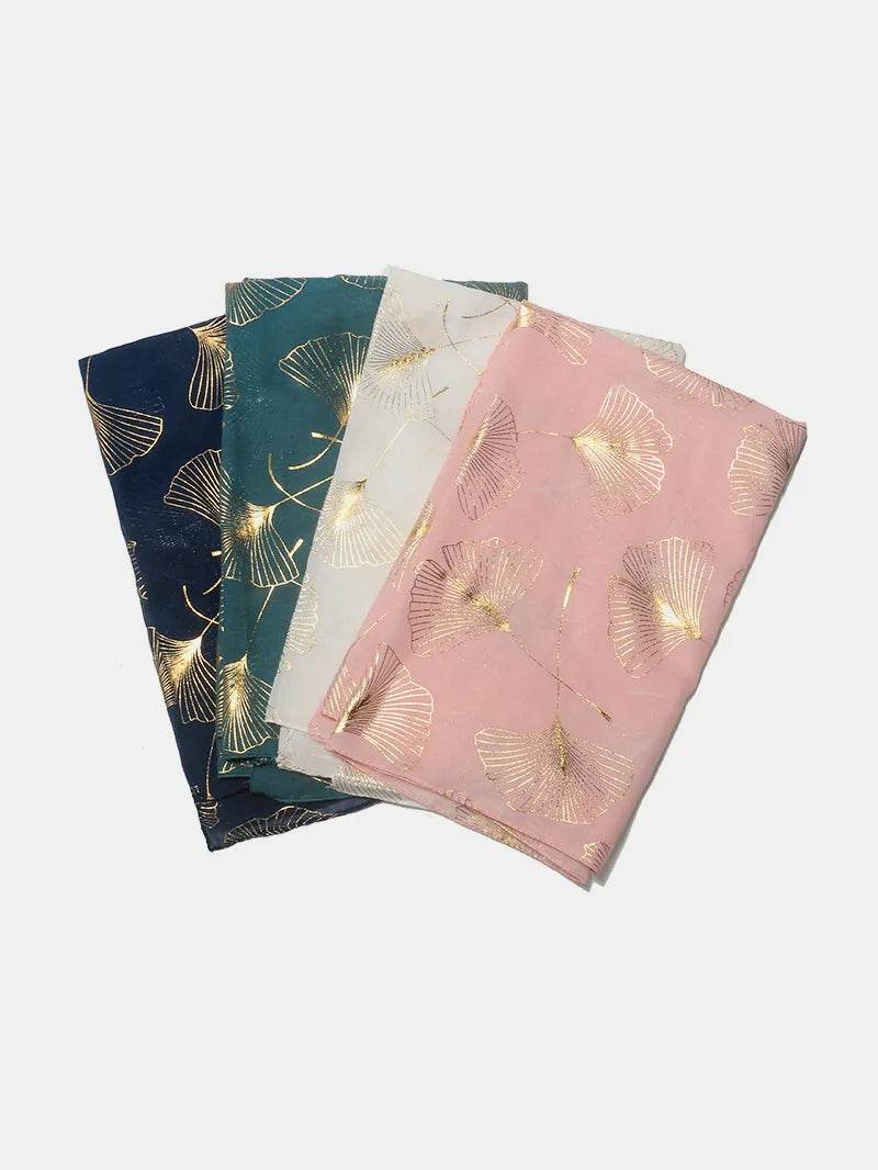 Ginkgo Leaf Polyester Scarf - Tredona LLC