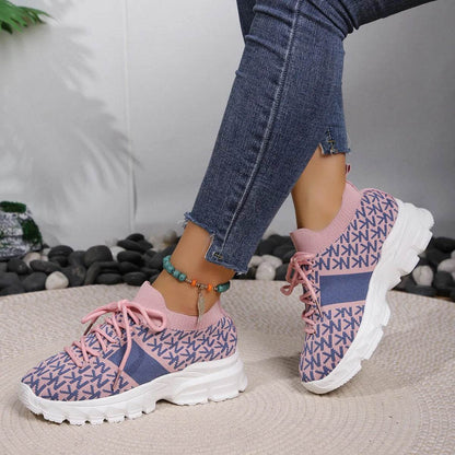 Lace Up Platform Sneakers - Tredona LLC