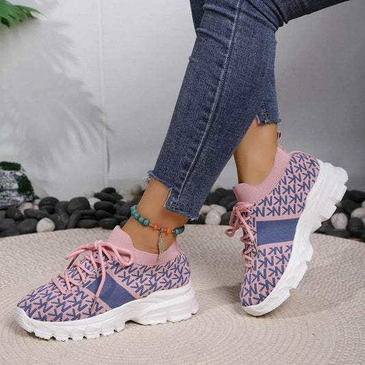 Lace Up Platform Sneakers - Tredona LLC