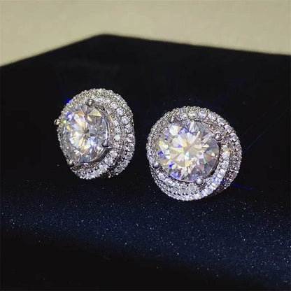 6 Carat Moissanite 925 Sterling Silver Earrings - Tredona LLC