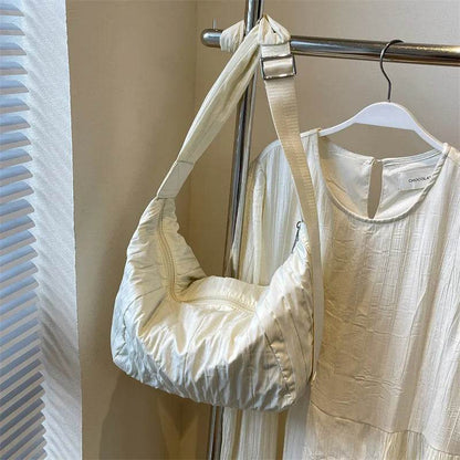 Pleated Dumpling Crossbody Bag - Tredona LLC
