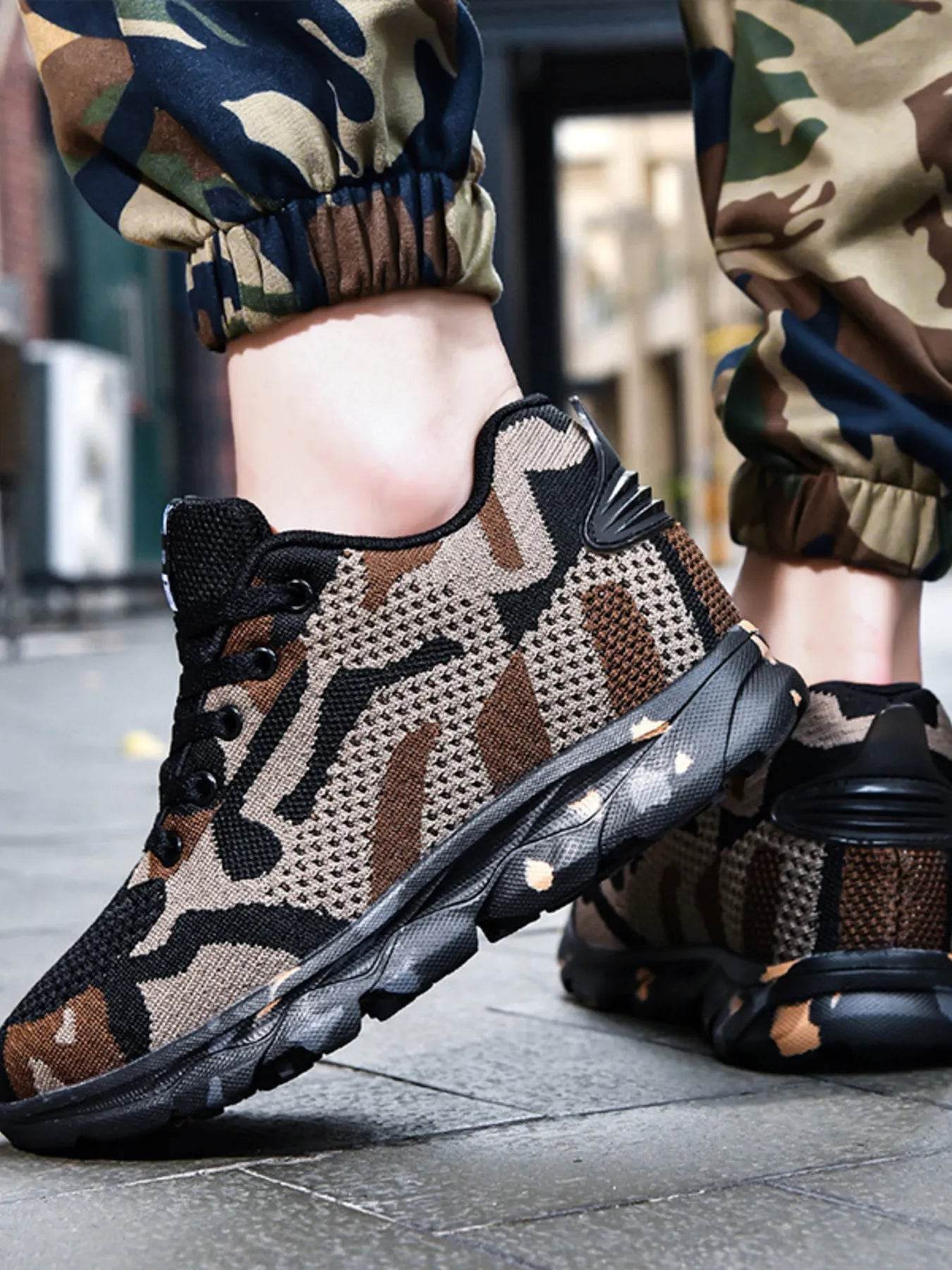 Camouflage Mesh Athletic Sneakers - Tredona LLC