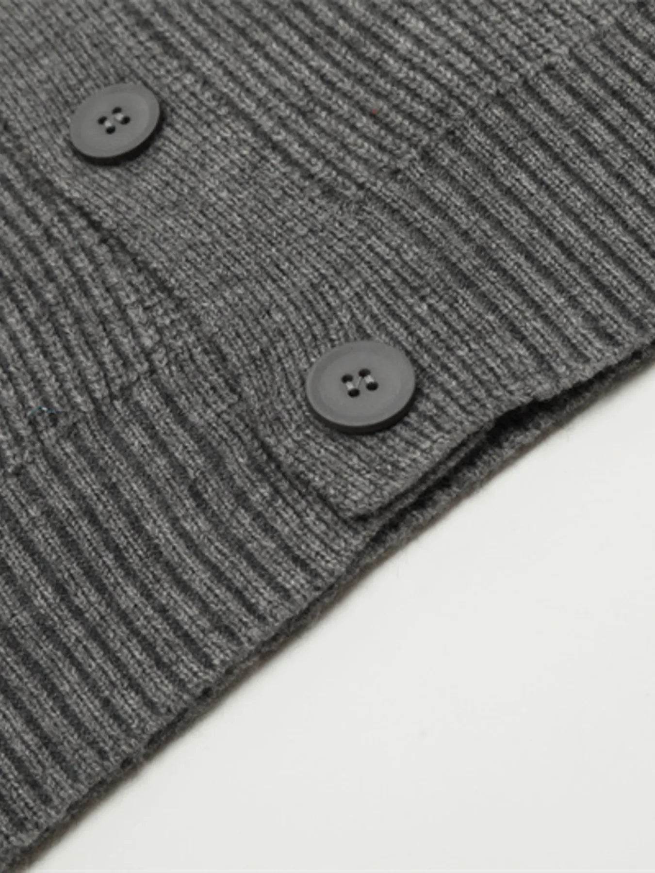 Men's Button Up Ribbed Cardigan - Tredona LLC