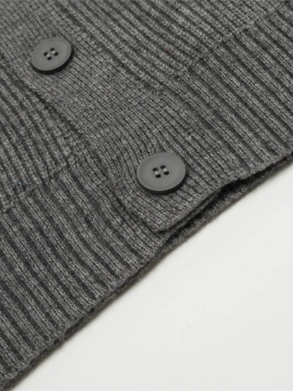 Men's Button Up Ribbed Cardigan - Tredona LLC