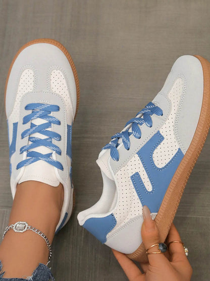 Lace Up Round Toe Sneakers - Tredona LLC