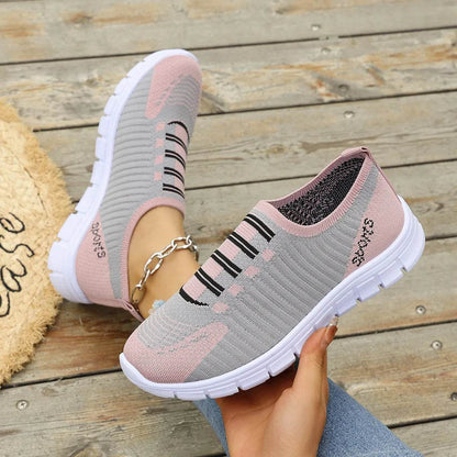 Breathable Mesh Round Toe Sneakers - Tredona LLC