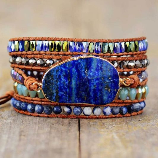 Lapis Lazuli Layered Bracelet - Tredona LLC