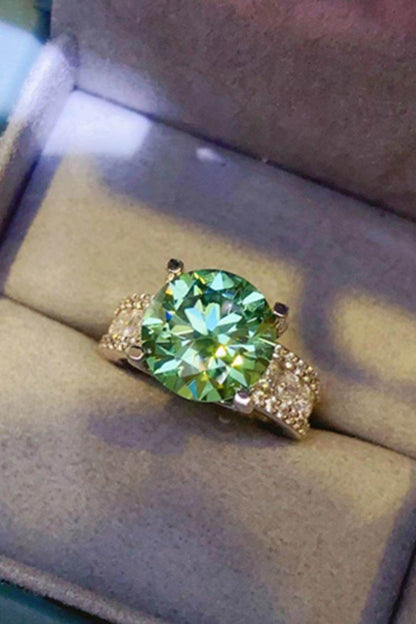 5 Carat Moissanite 4-Prong Wide Band Ring - Tredona LLC