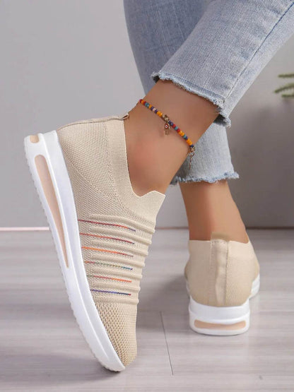 Breathable Mesh Wedge Sneakers - Tredona LLC