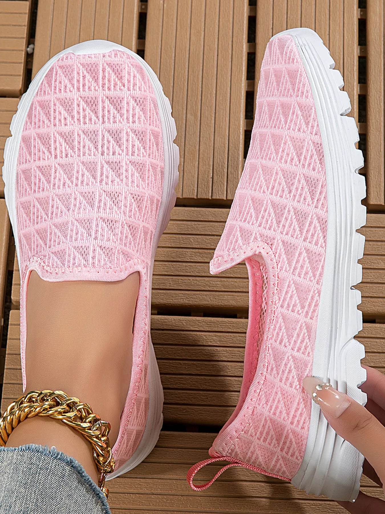 Breathable Mesh Slip-On Sneakers - Tredona LLC