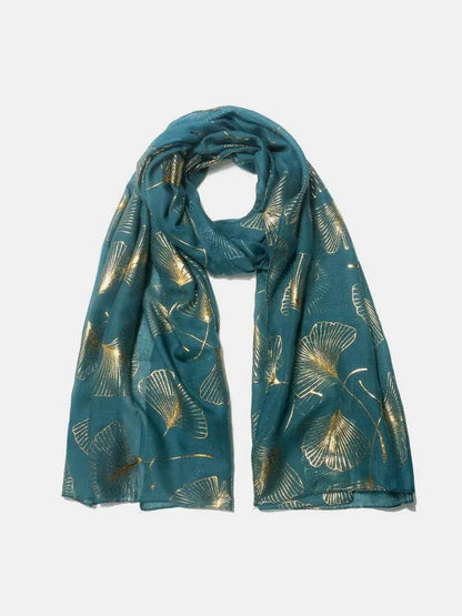 Ginkgo Leaf Polyester Scarf - Tredona LLC
