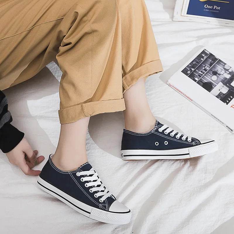 Lace Up Round Toe Sneakers - Tredona LLC