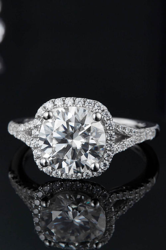 3 Carat Moissanite Halo Ring - Tredona LLC