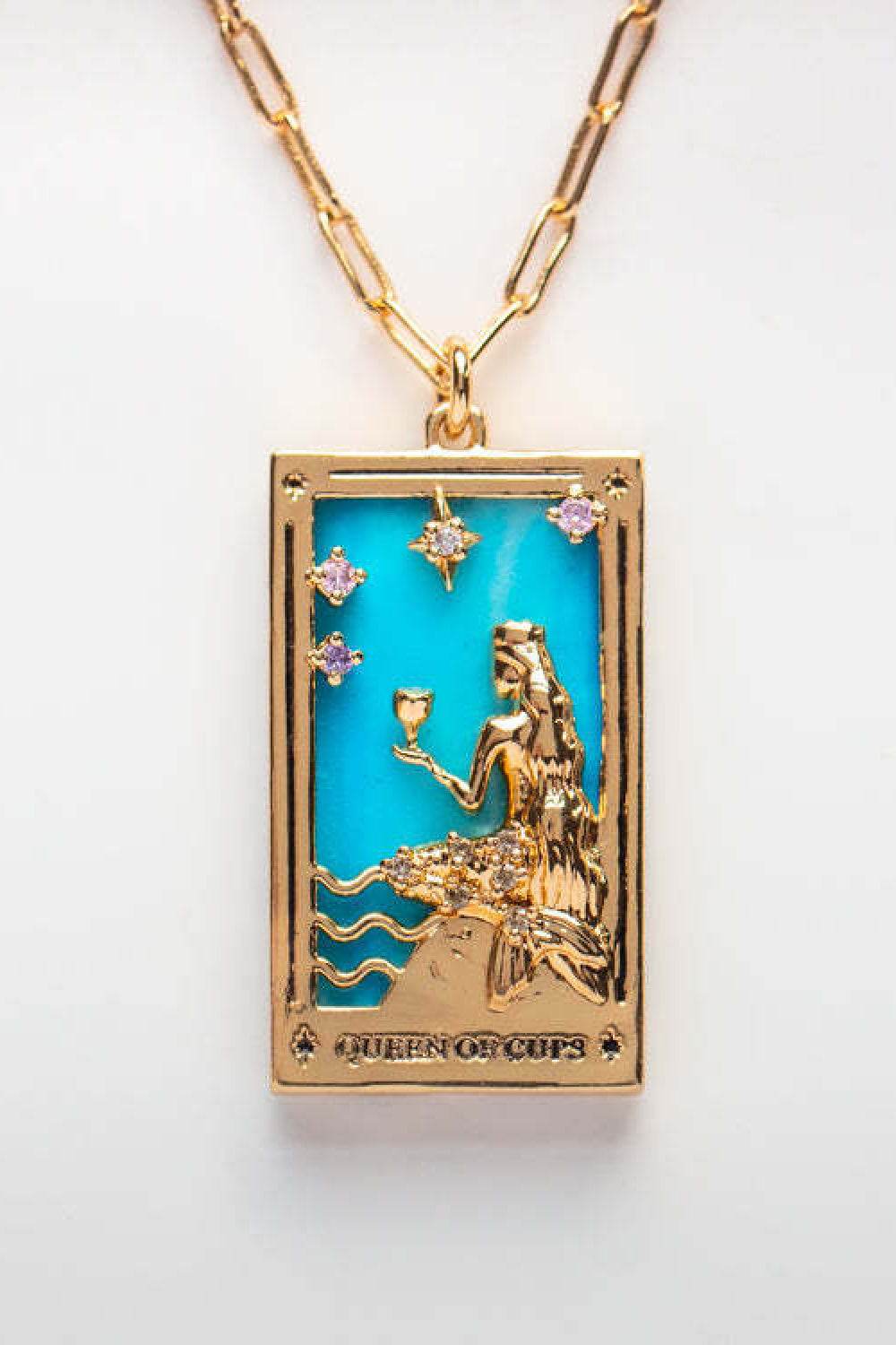 Tarot Card Pendant Stainless Steel Necklace - Tredona LLC