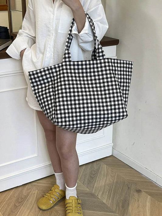 Classic Plaid Tote Bag - Tredona LLC