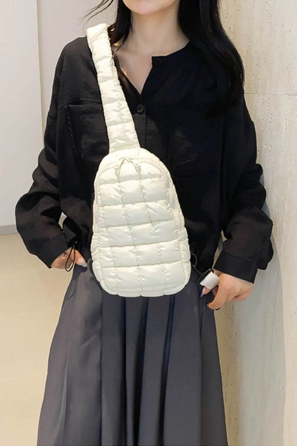 Quilted Nylon Crossbody Bag - Tredona LLC
