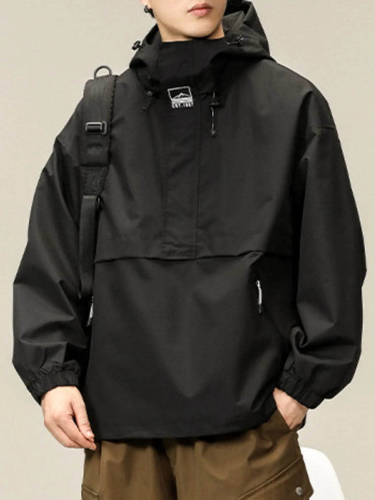 Men's Plus Size Long Sleeve Hooded Jacket - Tredona LLC