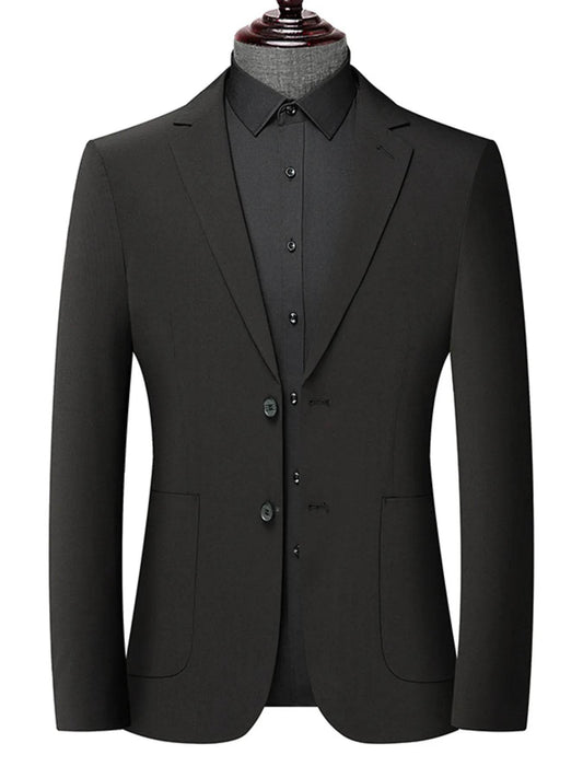 Men's Button Up Long Sleeve Blazer - Tredona LLC