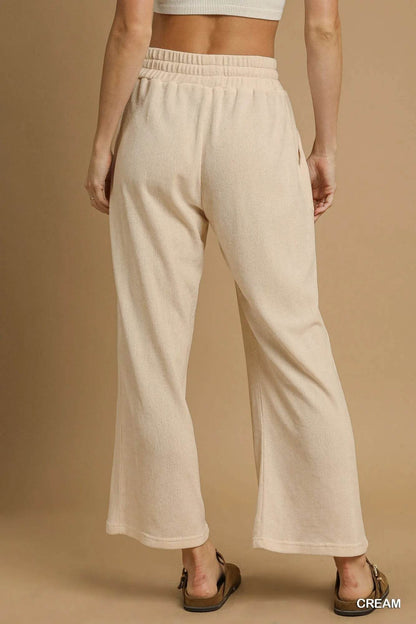 Umgee Drawstring Wide Leg Pants - Tredona LLC
