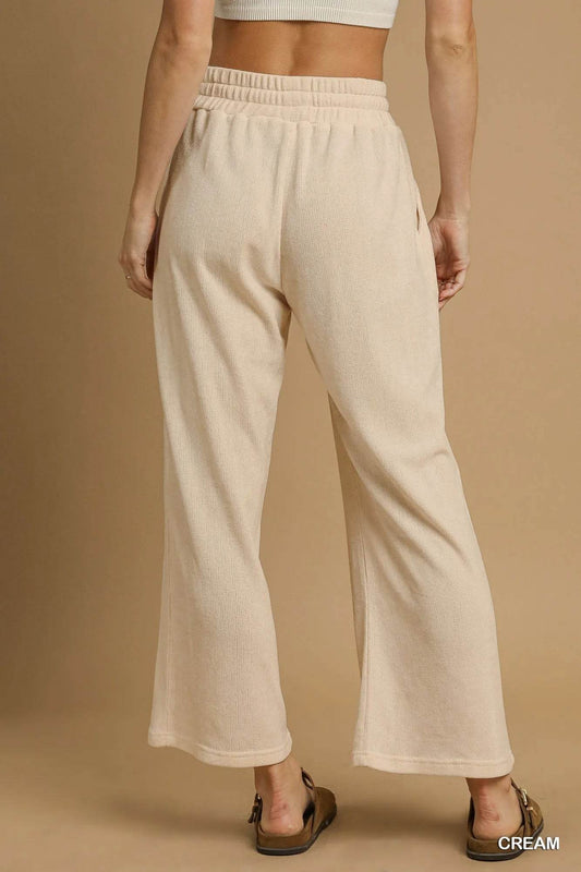 Umgee Drawstring Wide Leg Pants - Tredona LLC