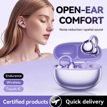 Bluetooth Earphone Open Ear Clip Intelligent Real-time AI Translation 134 Languages Office Travel Wireless Translate Earphone
