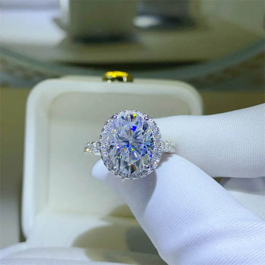 5 Carat Moissanite 925 Sterling Silver Ring - Tredona LLC
