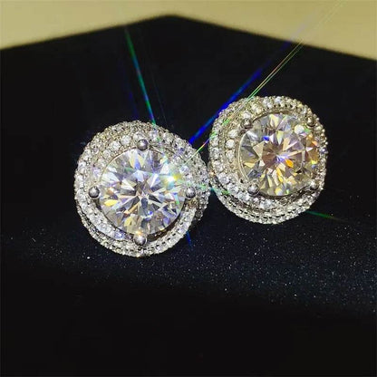 6 Carat Moissanite 925 Sterling Silver Earrings - Tredona LLC