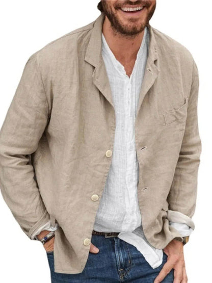 Men's Full Size Button Up Long Sleeve Shacket Plus Size - Tredona LLC