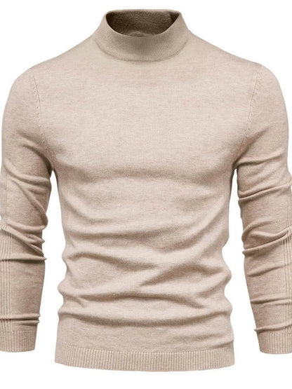 Men's Mock Neck Long Sleeve Sweater - Tredona LLC