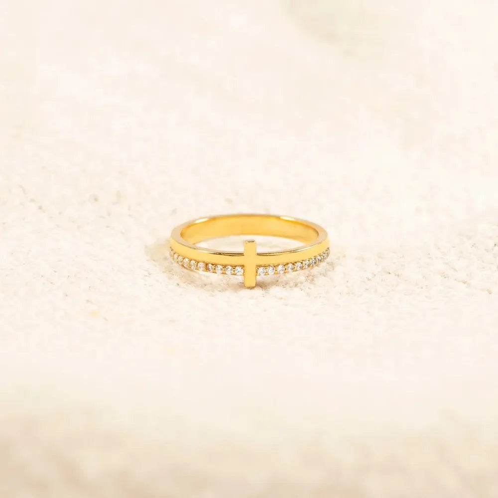 925 Sterling Silver Cross Ring - Tredona LLC