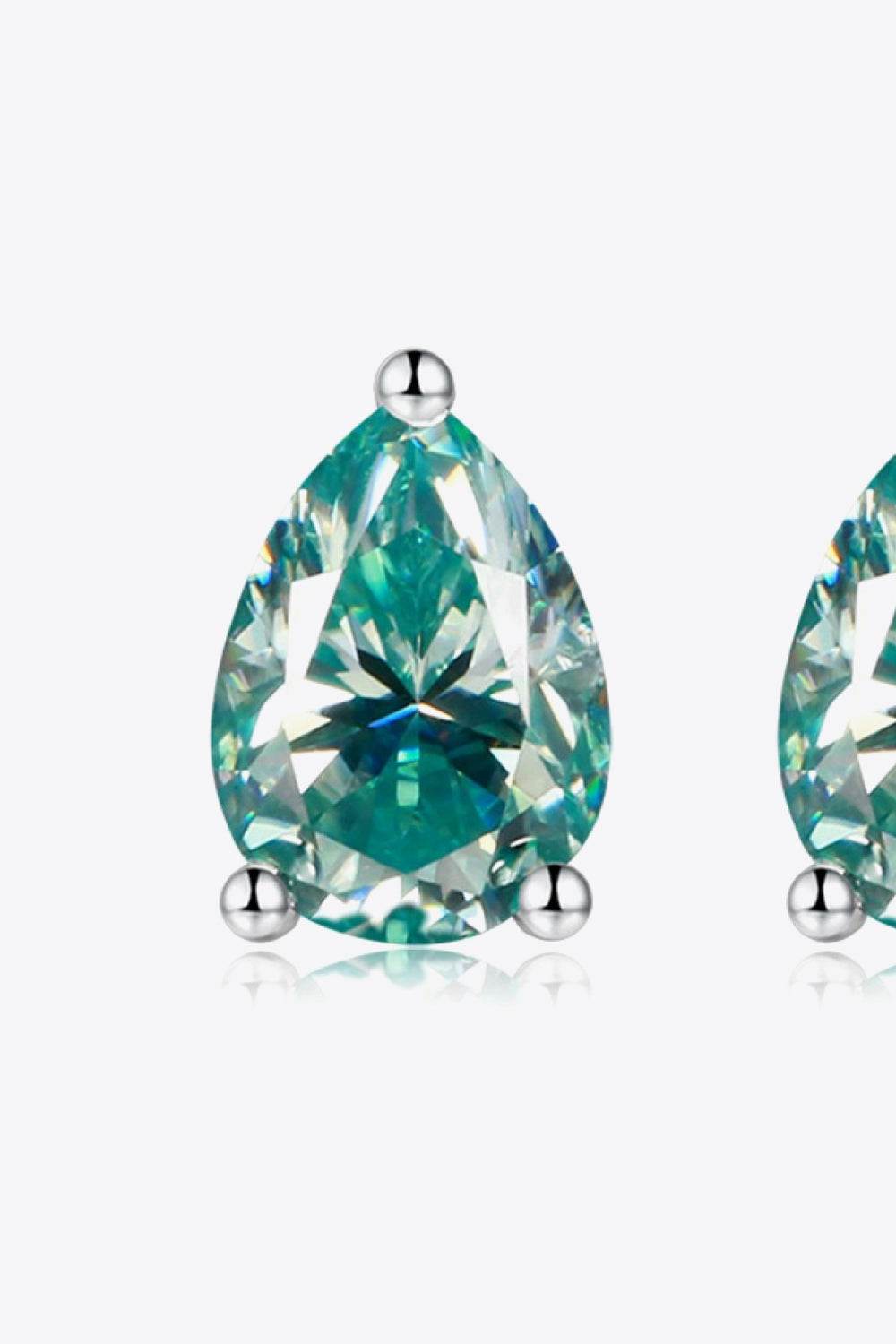 2 Carat Moissanite Teardrop Earrings - Tredona LLC
