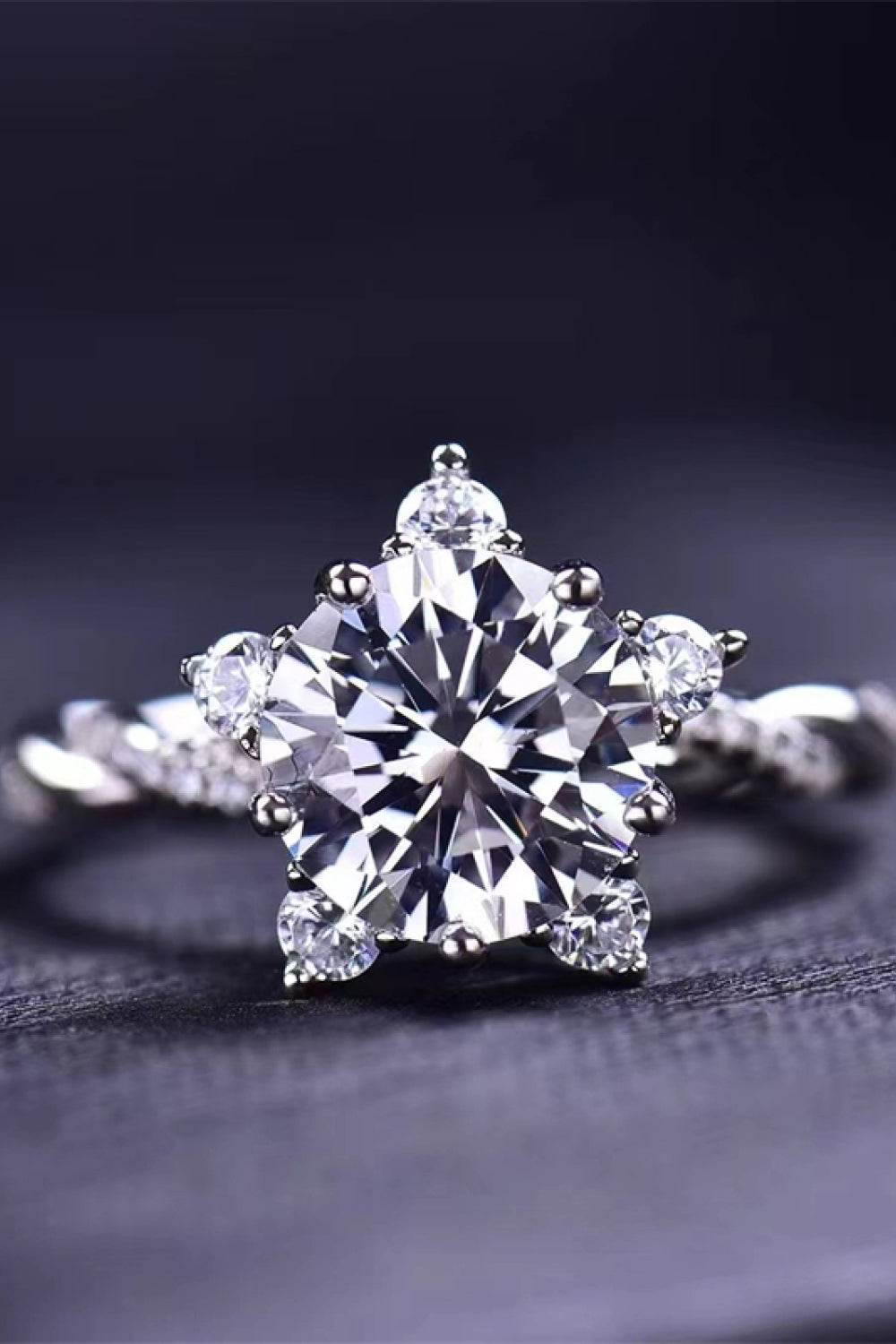 3 Carat Moissanite Twisted Ring - Tredona LLC