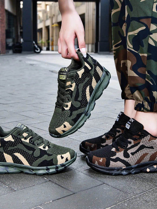 Camouflage Mesh Athletic Sneakers - Tredona LLC