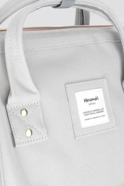 Himawari Contrast Waterproof Canvas Backpack Bag with Side Pockets - Tredona LLC