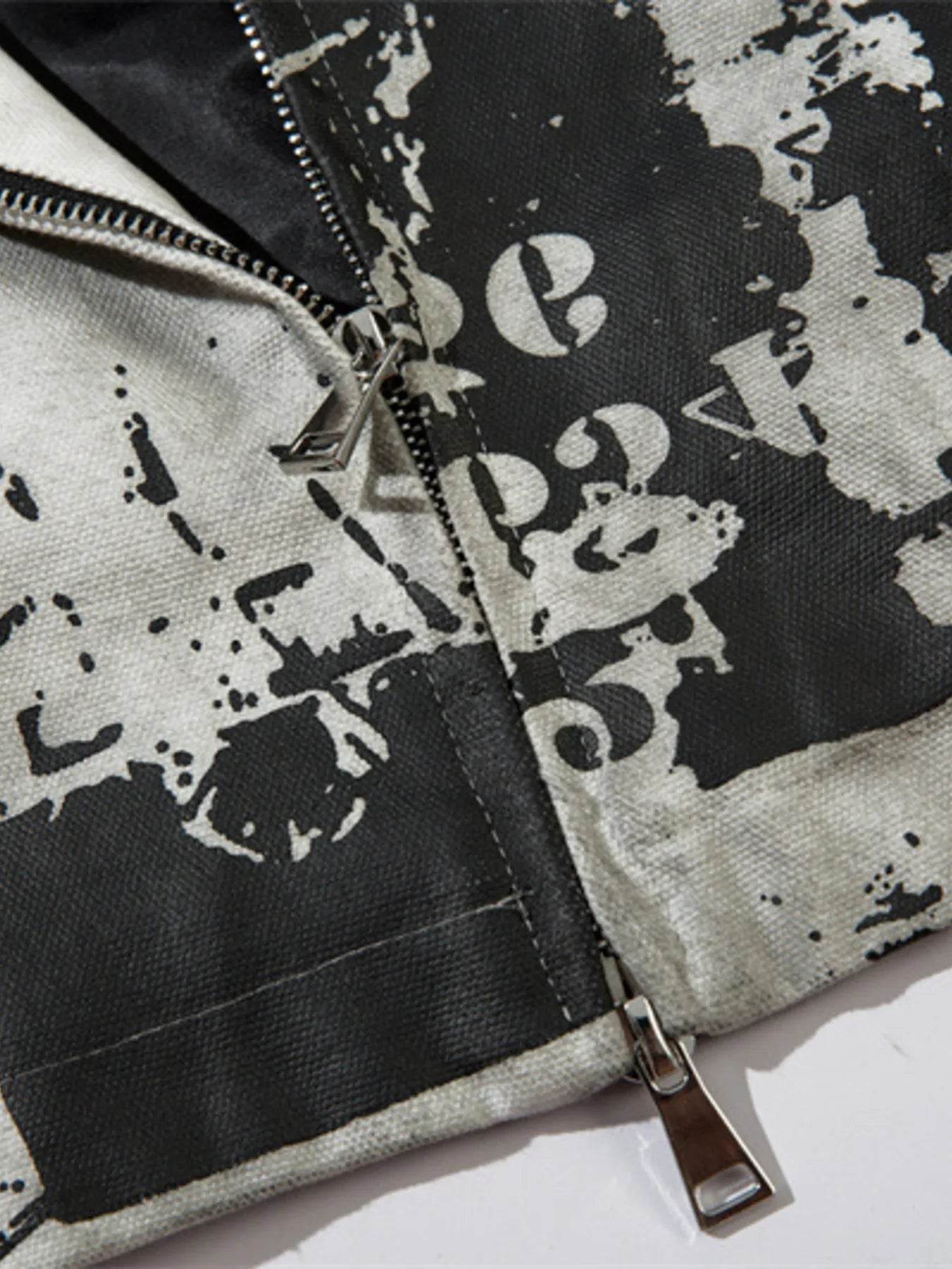 Men's Printed Zip Up Jacket - Tredona LLC